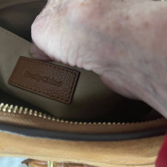 NWT See by Chloe Genuine Calfskin Joan Shoulder Bag, Chestnut - Picture 6 of 7